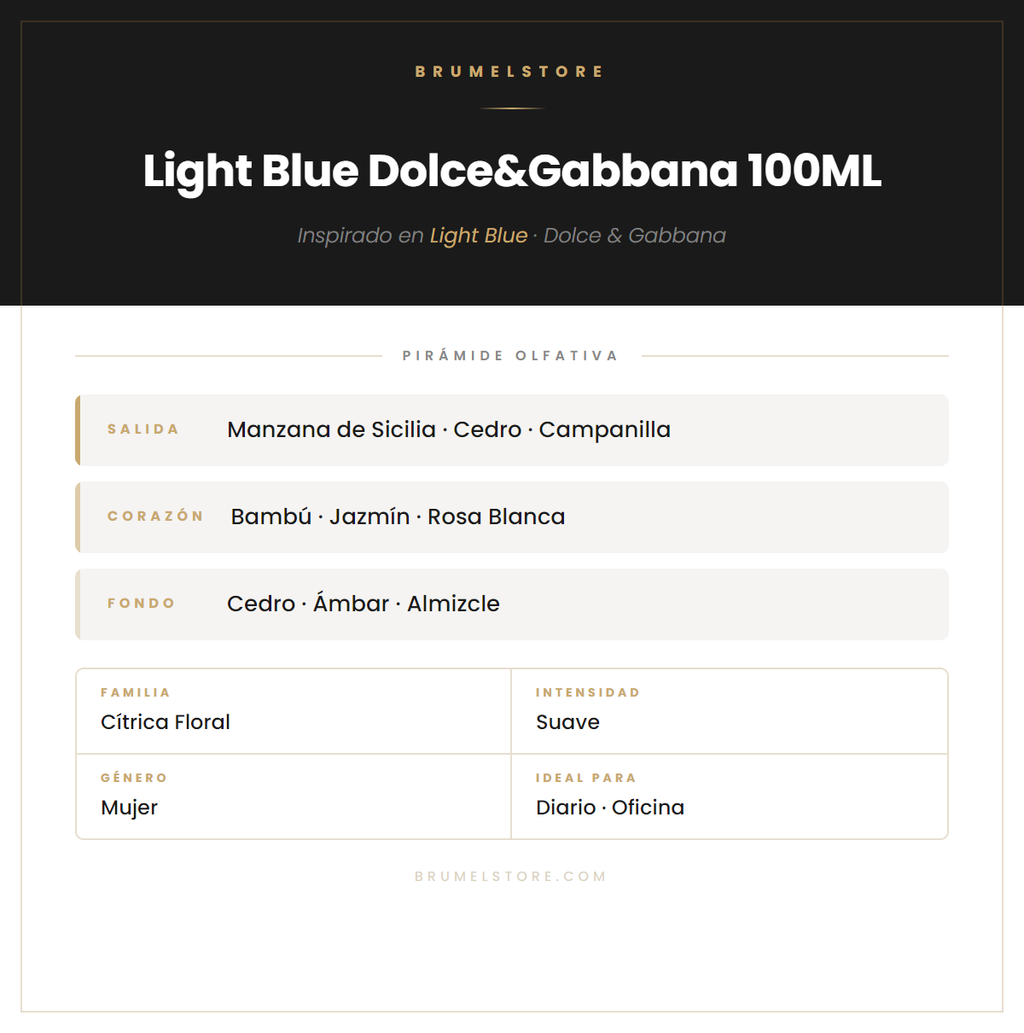 Pirámide Olfativa — Light Blue Dolce&Gabbana 100ML