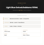 Pirámide Olfativa — Light Blue Dolce&Gabbana 100ML
