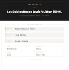 Pirámide Olfativa — Les Sables Roses Louis Vuitton 100ML