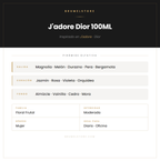 Pirámide Olfativa — J'adore Dior 100ML