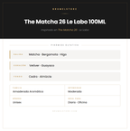 Pirámide Olfativa — The Matcha 26 Le Labo 100ML