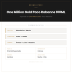 Pirámide Olfativa — One Million Gold Paco Rabanne 100ML
