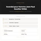 Pirámide Olfativa — Scandal pour Homme Jean Paul Gaultier 100ML