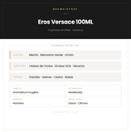 Pirámide Olfativa — Eros Versace 100ML