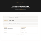Pirámide Olfativa — Ajwad Lattafa 100ML