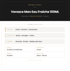Pirámide Olfativa — Versace Man Eau Fraiche 100ML