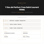 Pirámide Olfativa — Y Eau de Parfum Yves Saint Laurent 100ML