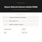 Pirámide Olfativa — Mayar Natural Intense Lattafa 100ML