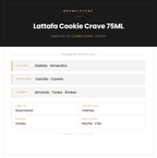 Pirámide Olfativa — Lattafa Cookie Crave 75ML