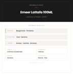 Pirámide Olfativa — Emeer Lattafa 100ML