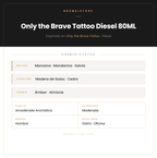 Pirámide Olfativa — Only the Brave Tattoo Diesel 80ML