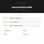 Pirámide Olfativa — Dania Orientica 80ML