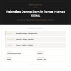 Pirámide Olfativa — Valentino Donna Born in Roma Intense 100ML
