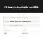 Pirámide Olfativa — 212 Sexy Fem Carolina Herrera 100ML