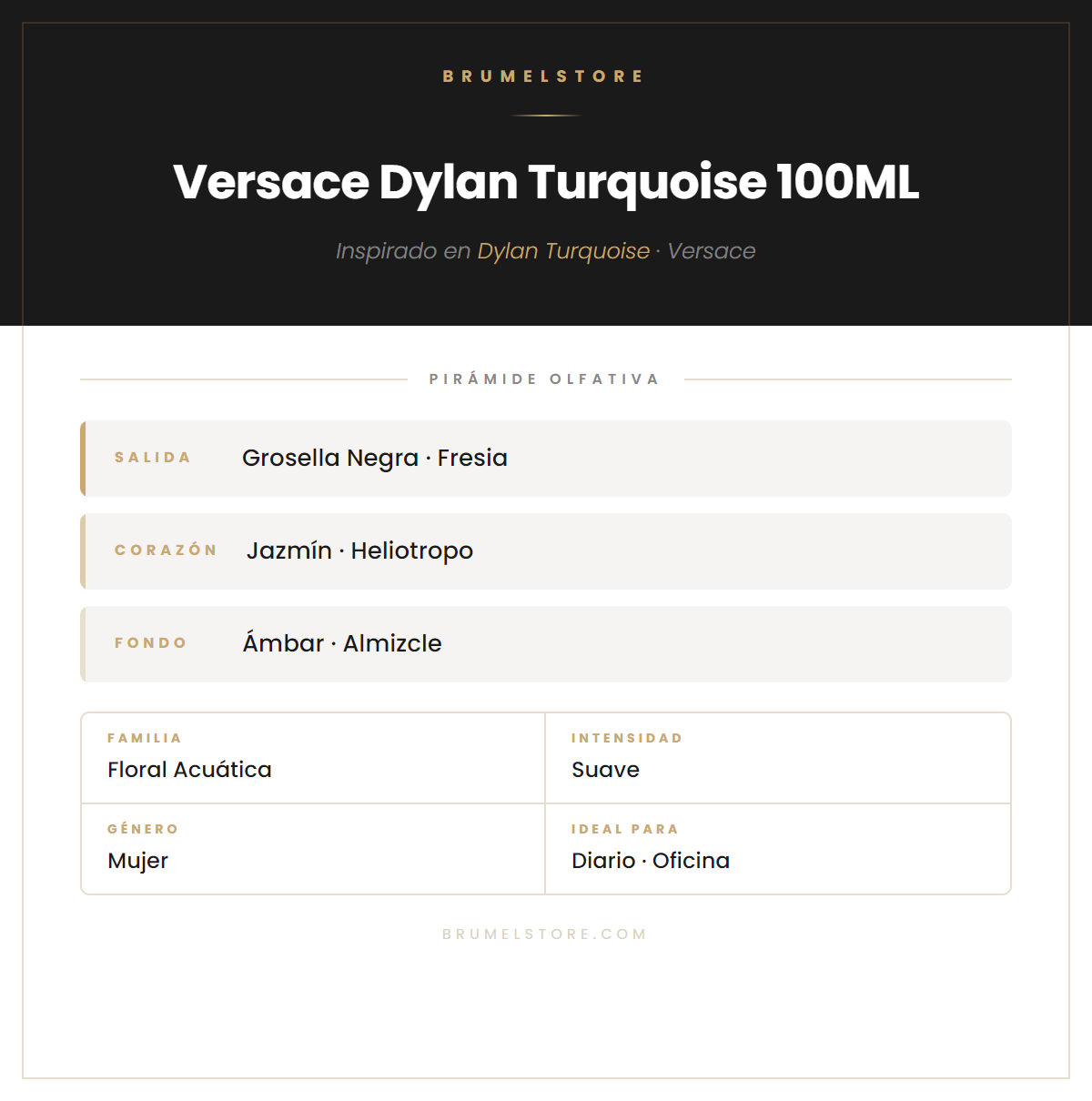 Pirámide Olfativa — Versace Dylan Turquoise 100ML