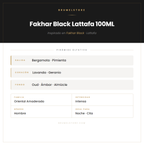 Pirámide Olfativa — Fakhar Black Lattafa 100ML