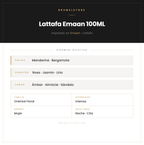 Pirámide Olfativa — Lattafa Emaan 100ML