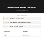 Pirámide Olfativa — Miss Dior Eau de Parfum 100ML