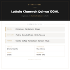 Pirámide Olfativa — Lattafa Khamrah Qahwa 100ML