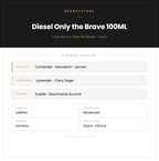 Pirámide Olfativa — Diesel Only the Brave 100ML