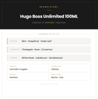 Pirámide Olfativa — Hugo Boss Unlimited 100ML