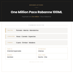 Pirámide Olfativa — One Million Paco Rabanne 100ML