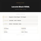 Pirámide Olfativa — Lacoste Black 100ML