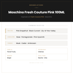 Pirámide Olfativa — Moschino Fresh Couture Pink 100ML