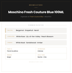Pirámide Olfativa — Moschino Fresh Couture Blue 100ML