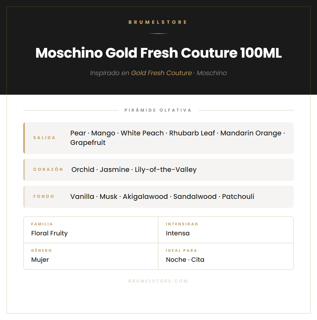 Pirámide Olfativa — Moschino Gold Fresh Couture 100ML