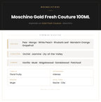 Pirámide Olfativa — Moschino Gold Fresh Couture 100ML