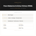 Pirámide Olfativa — Paco Rabanne Invictus Victory 100ML