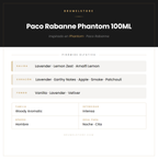 Pirámide Olfativa — Paco Rabanne Phantom 100ML