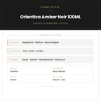 Pirámide Olfativa — Orientica Amber Noir 100ML