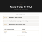 Pirámide Olfativa — Ariana Grande Ari 100ML