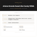 Pirámide Olfativa — Ariana Grande Sweet Like Candy 100ML