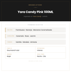 Pirámide Olfativa — Yara Candy Pink 100ML