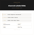 Pirámide Olfativa — Khamrah Lattafa 100ML