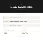 Pirámide Olfativa — Le Labo Santal 33 100ML