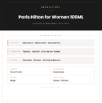 Pirámide Olfativa — Paris Hilton for Women 100ML