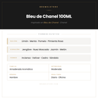 Pirámide Olfativa — Bleu de Chanel 100ML