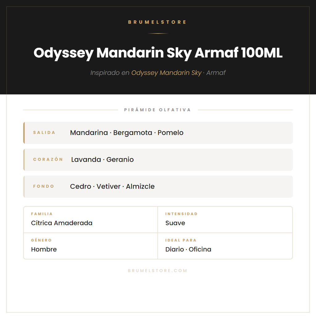 Pirámide Olfativa — Odyssey Mandarin Sky Armaf 100ML