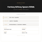 Pirámide Olfativa — Fantasy Britney Spears 100ML