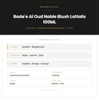 Pirámide Olfativa — Bade'e Al Oud Noble Blush Lattafa 100ML