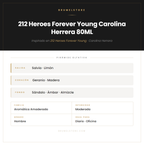 Pirámide Olfativa — 212 Heroes Forever Young Carolina Herrera 80ML