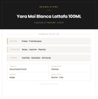 Pirámide Olfativa — Yara Moi Blanca Lattafa 100ML