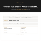 Pirámide Olfativa — Club de Nuit Intense Armaf Man 105ML