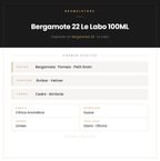 Pirámide Olfativa — Bergamote 22 Le Labo 100ML