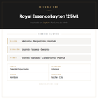 Pirámide Olfativa — Royal Essence Layton 125ML