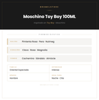 Pirámide Olfativa — Moschino Toy Boy 100ML